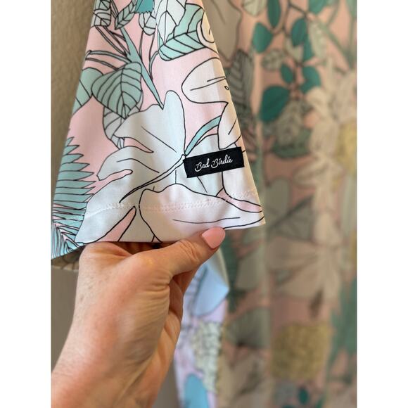 Bad Birdie Men's Pink Hawaiian Gardens Golf Polo Shirt Sz XL - Picture 4 of 7